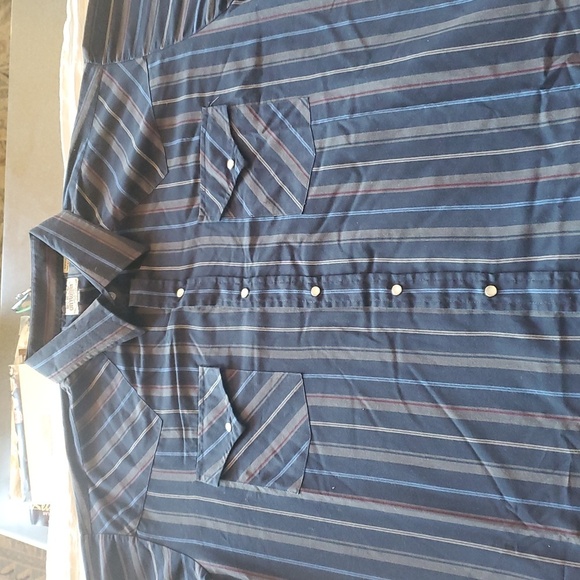 VTG ELY CATTLEMAN WESTERN SHIRT POLY/COTTON BLEND PLAID Pearl Buttoned Sz XXL - Picture 8 of 13